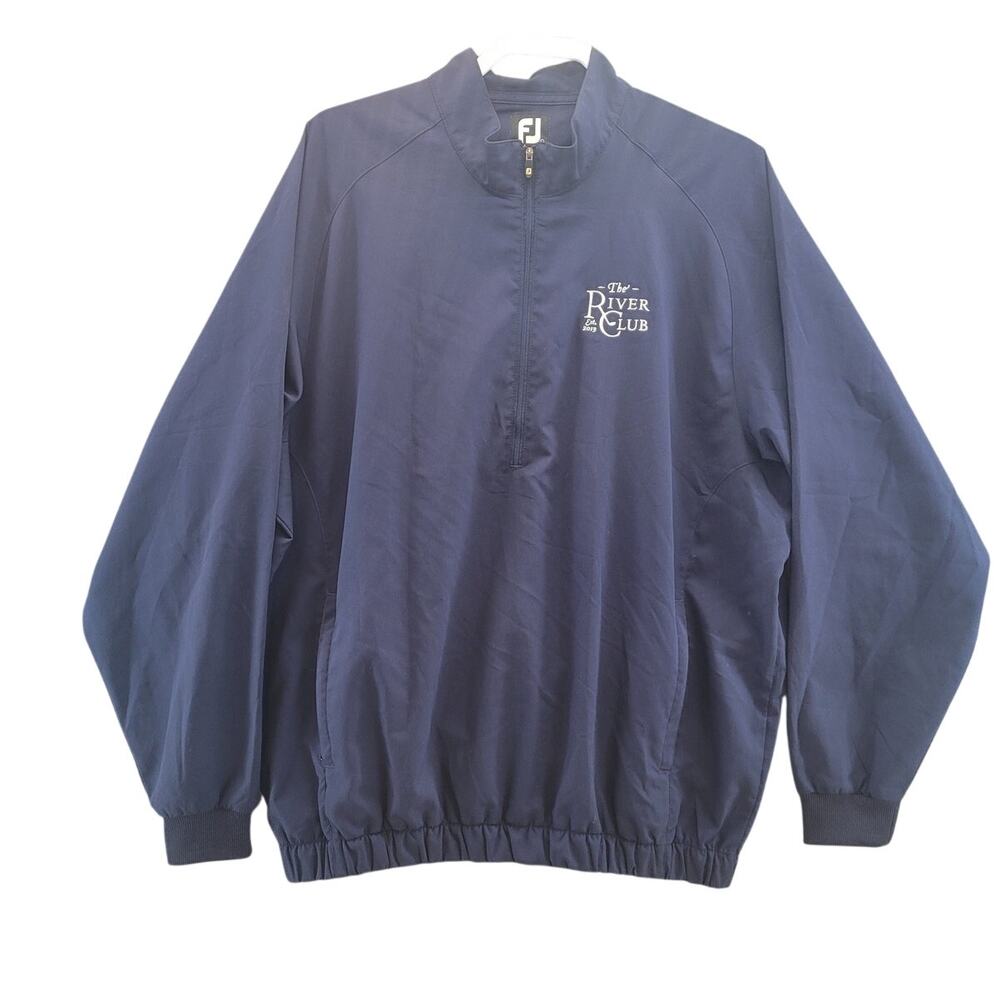 FootJoy Golf Pullover L Blue 1/2 Zip Windshirt Jacket